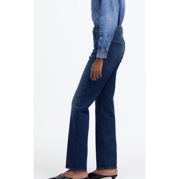 Madewell The 90s Straight Mid-Rise Jeans WMNS 27 Blue NR503 Osada Wash Snug Fit - Picture 5 of 10